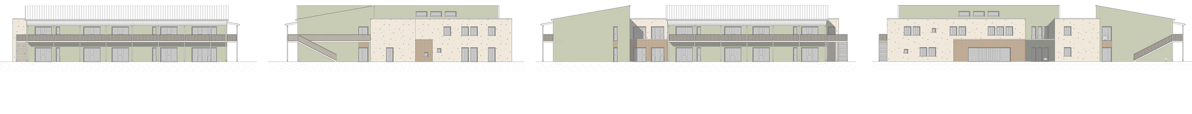 Ansichten Kindergartenerweiterung Lichtenau